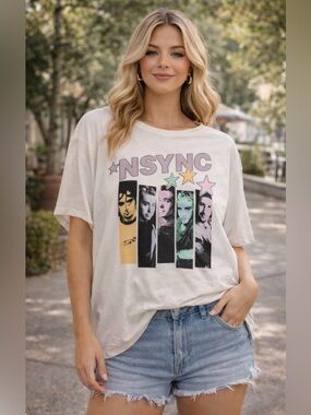 NSYNC 🎸 Graphic T Shirt XL Boy Band Y2K Style Retro Pop Tee